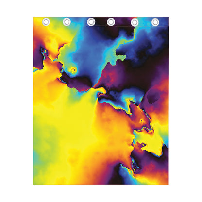 Psychedelic Acid Print Curtain