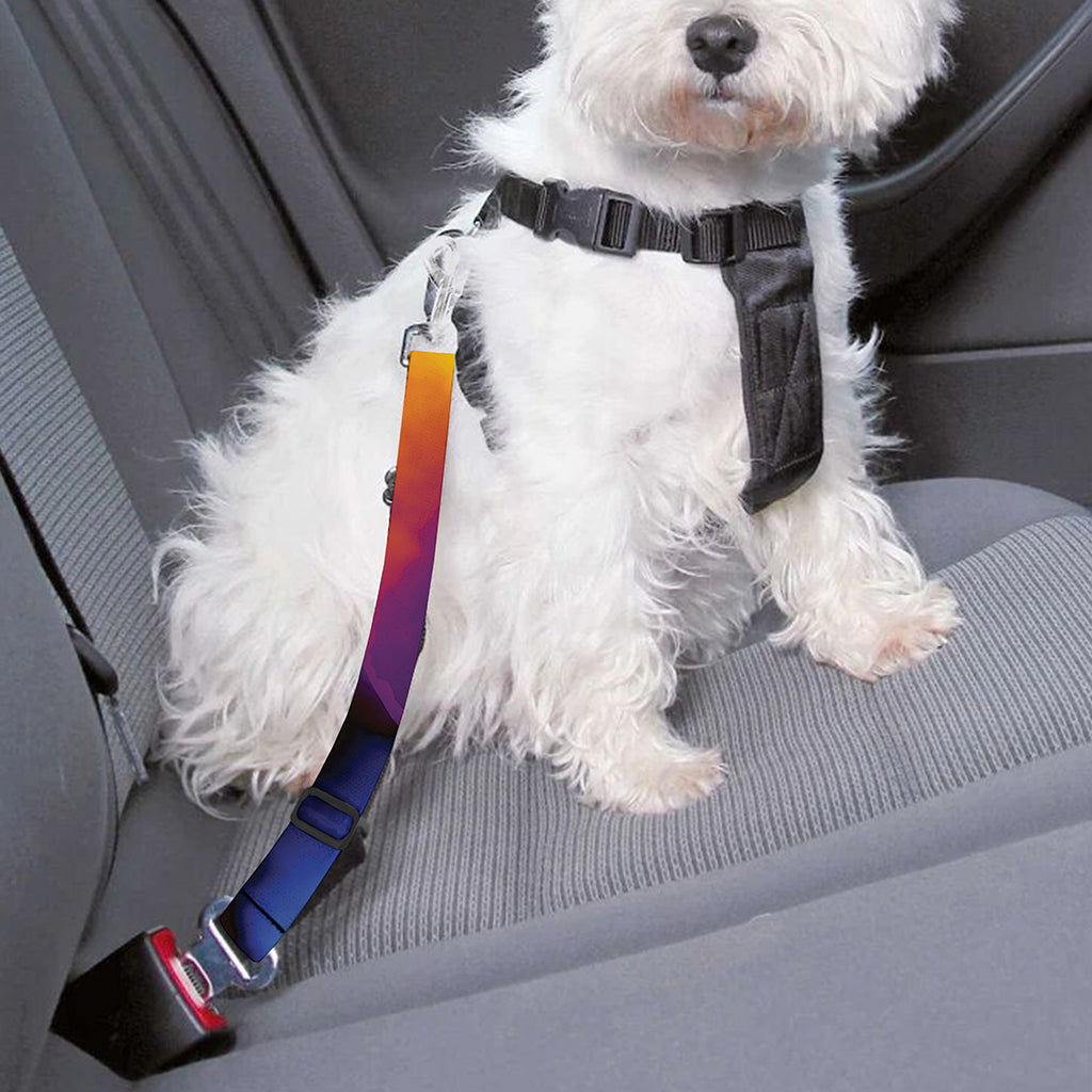Psychedelic Acid Print Dog Seat Belt
