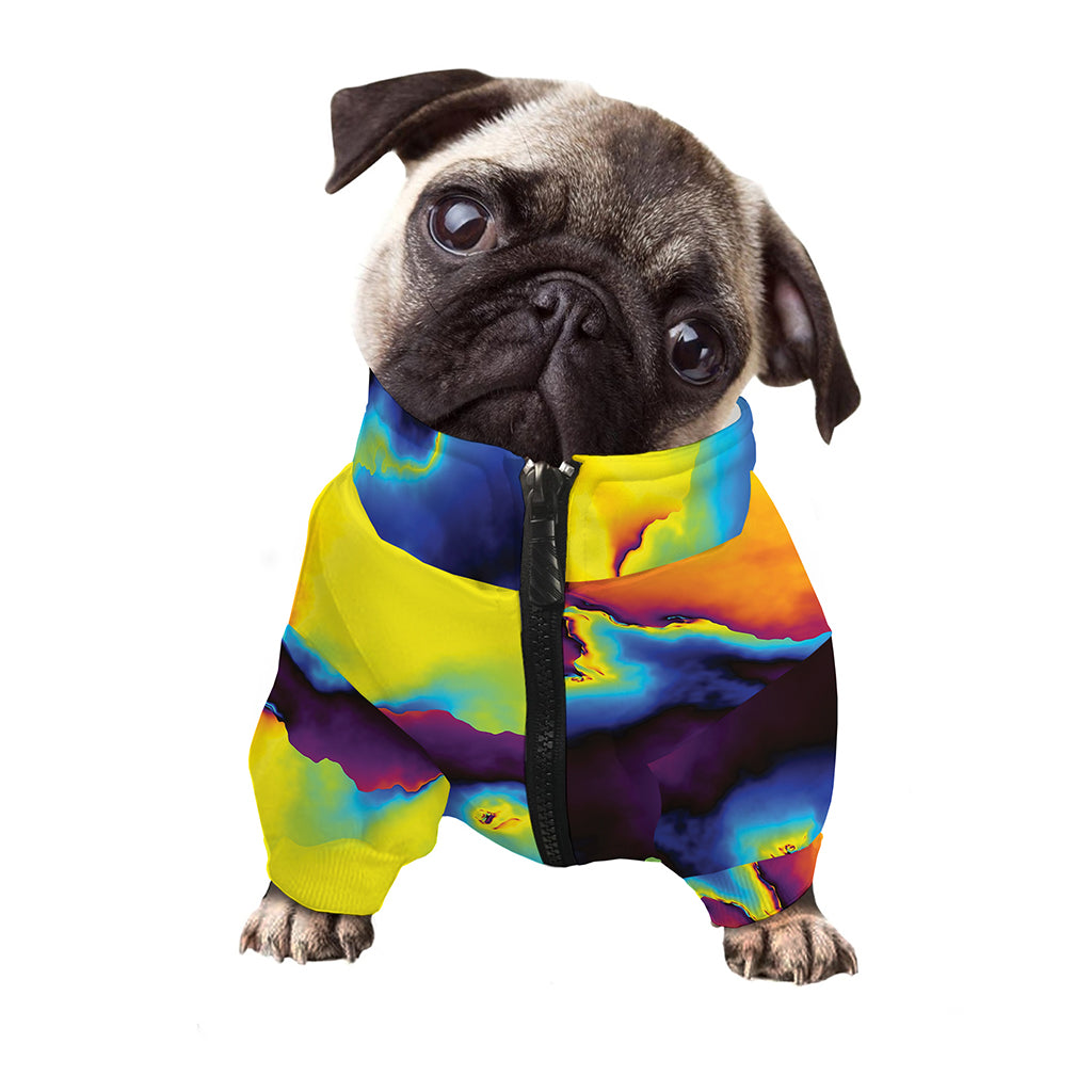 Psychedelic Acid Print Dog Zip Up Jacket