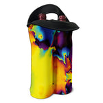 Psychedelic Acid Print Double Neoprene Wine Tote