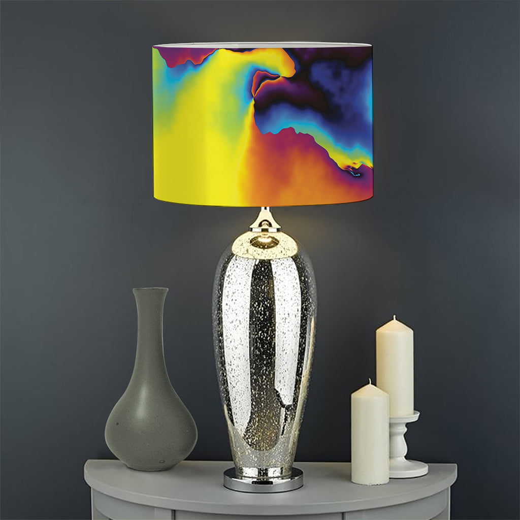 Psychedelic Acid Print Drum Lamp Shade
