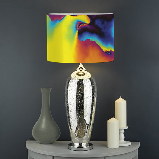 Psychedelic Acid Print Drum Lamp Shade