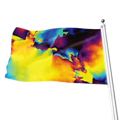 Psychedelic Acid Print Flag