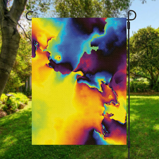 Psychedelic Acid Print Garden Flag
