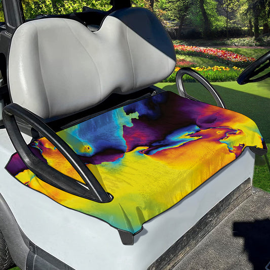 Psychedelic Acid Print Golf Cart Seat Cover