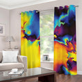 Psychedelic Acid Print Grommet Curtains
