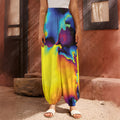 Psychedelic Acid Print Harem Pants