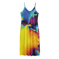 Psychedelic Acid Print Jersey Midi Cami Dress