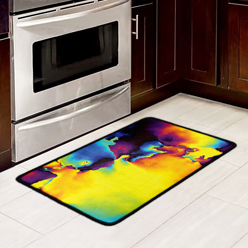 Psychedelic Acid Print Kitchen Mat