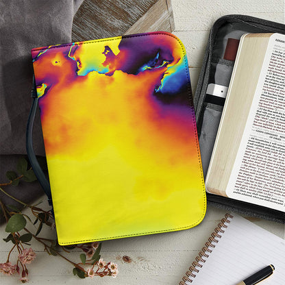 Psychedelic Acid Print Leather Bible Cover