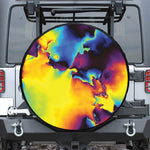Psychedelic Acid Print Leather Spare Tire Cover