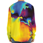 Psychedelic Acid Print Long Sleeve Baseball Jersey