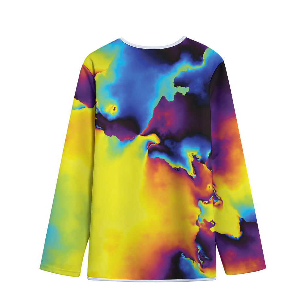 Psychedelic Acid Print Long Sleeve Short Coat
