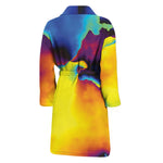 Psychedelic Acid Print Men's Bathrobe