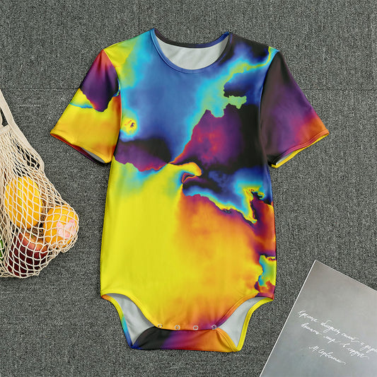 Psychedelic Acid Print Men's Bodysuit