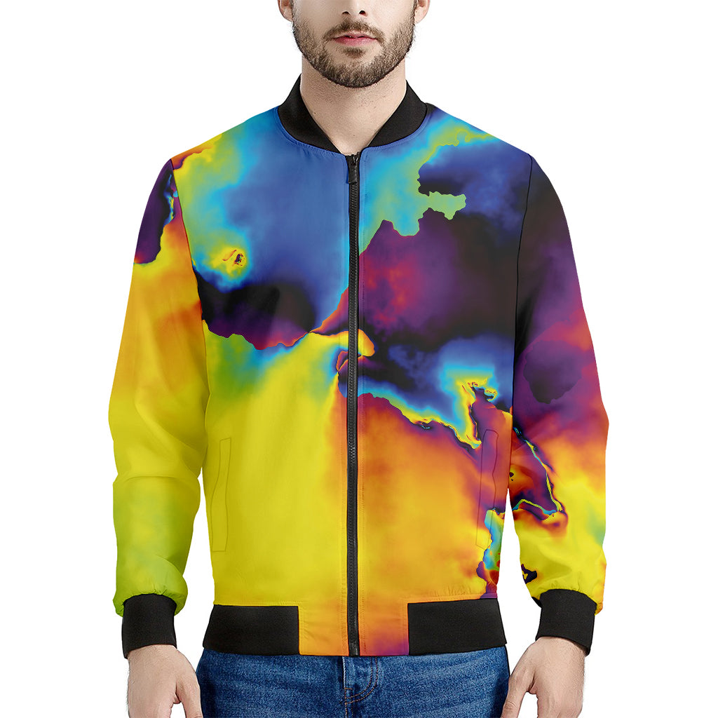 Psychedelic Acid Print Men's Bomber Jacket