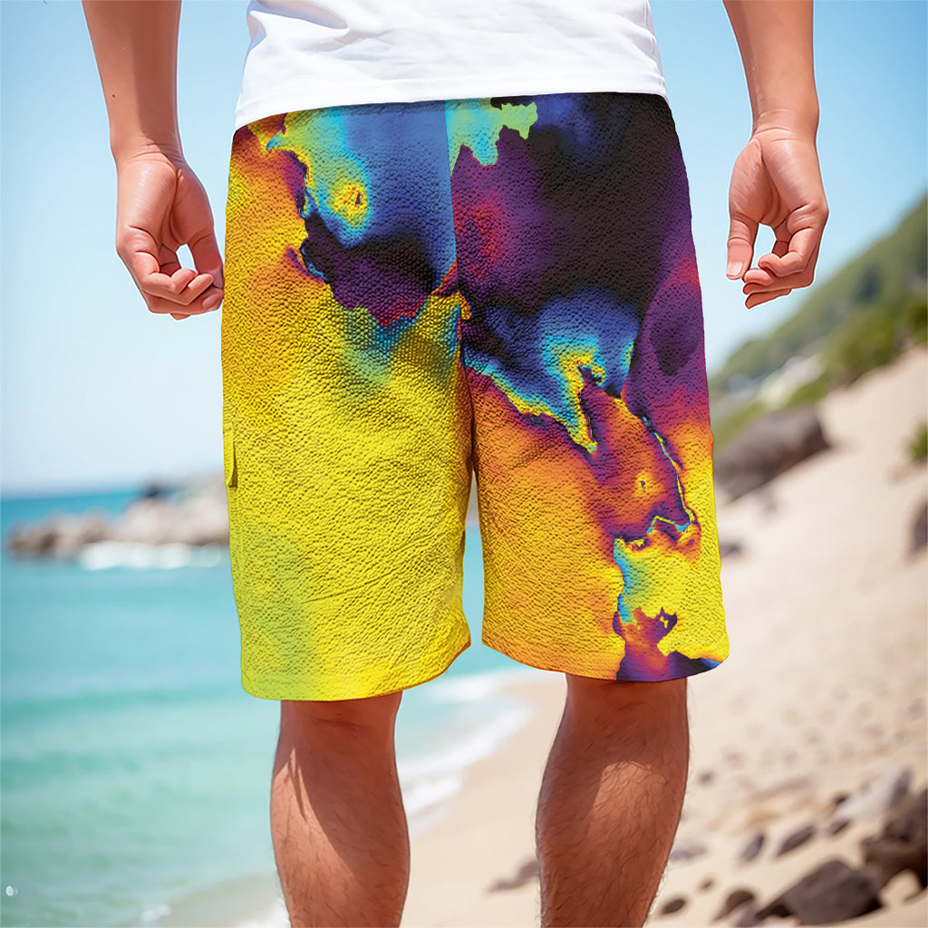 Psychedelic Acid Print Men's Cargo Shorts