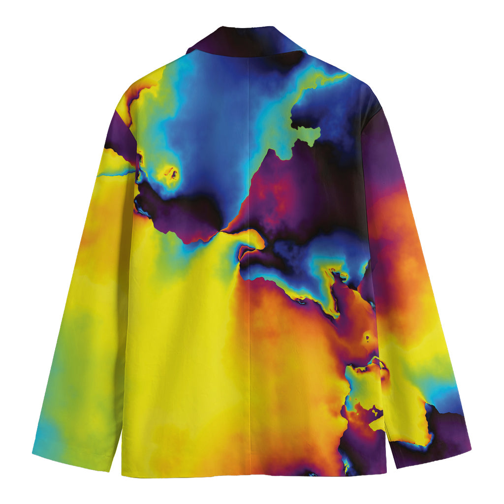 Psychedelic Acid Print Men's Cotton Blazer