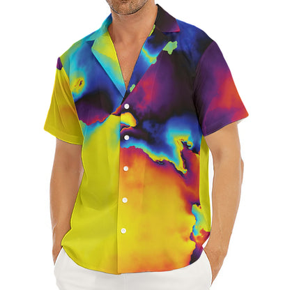 Psychedelic Acid Print Men's Deep V-Neck Shirt