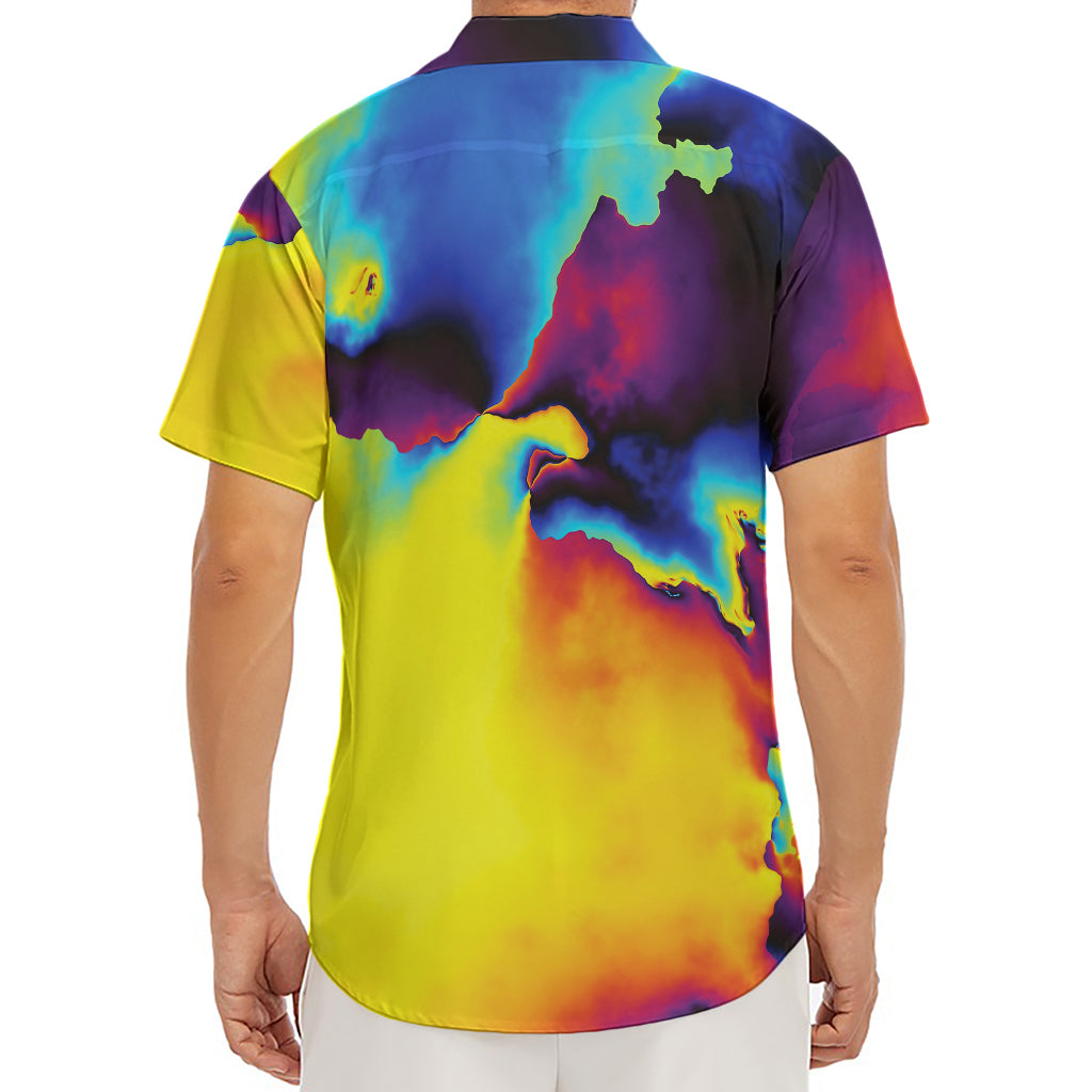 Psychedelic Acid Print Men's Deep V-Neck Shirt