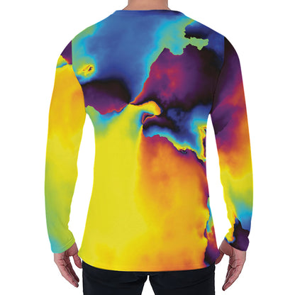 Psychedelic Acid Print Men's Long Sleeve T-Shirt