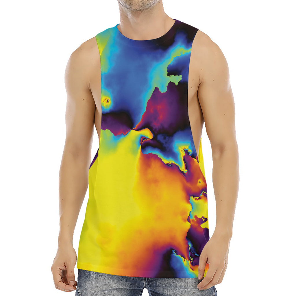 Psychedelic Acid Print Men's Muscle Tank Top