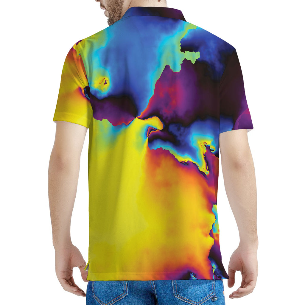 Psychedelic Acid Print Men's Polo Shirt