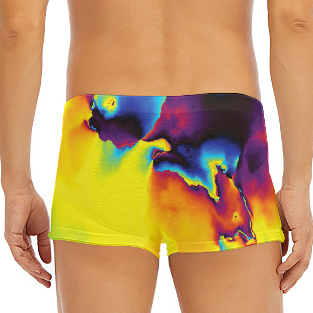 Psychedelic Acid Print Men's Short Boxer Briefs