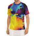 Psychedelic Acid Print Men's Short Sleeve Rash Guard