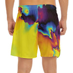 Psychedelic Acid Print Men's Split Running Shorts