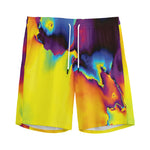 Psychedelic Acid Print Men's Sports Shorts