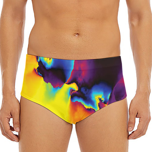 Psychedelic Acid Print Men's Triangle Swim Briefs