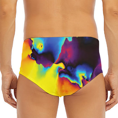 Psychedelic Acid Print Men's Triangle Swim Briefs