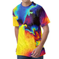 Psychedelic Acid Print Men's Velvet T-Shirt