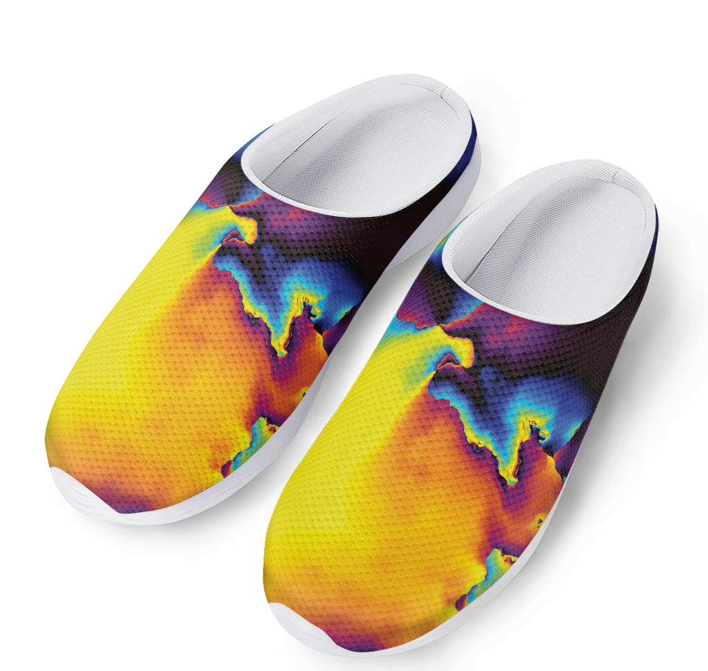 Psychedelic Acid Print Mesh Casual Shoes