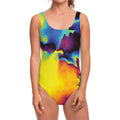 Psychedelic Acid Print One Piece Swimsuit