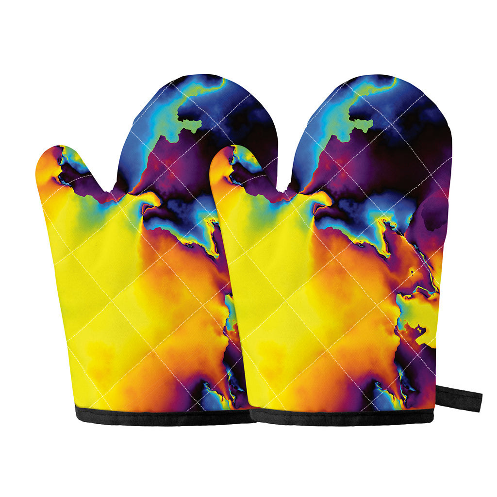 Psychedelic Acid Print Oven Mitts