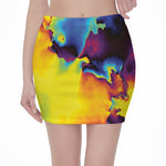 Psychedelic Acid Print Pencil Mini Skirt