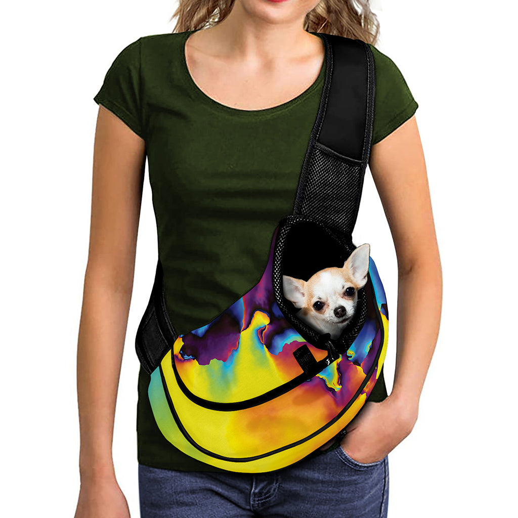 Psychedelic Acid Print Pet Sling Carrier