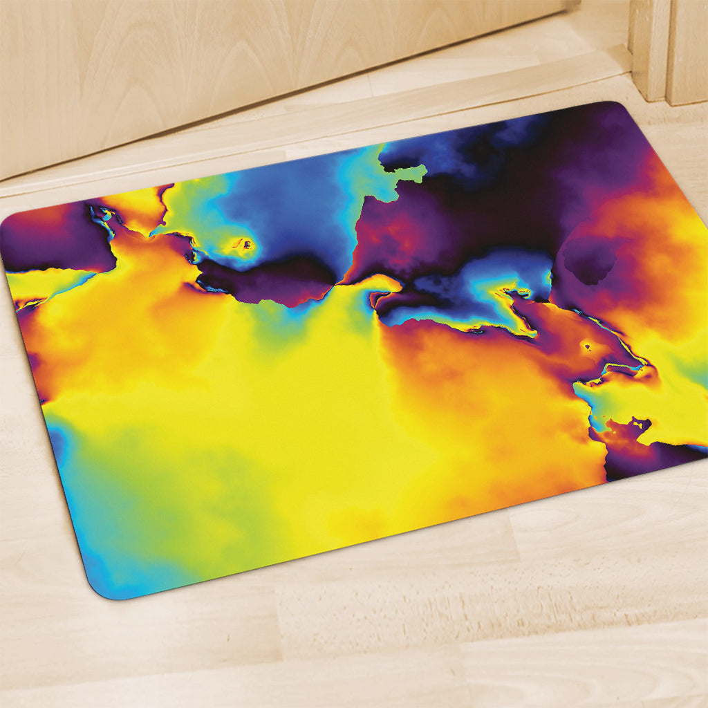 Psychedelic Acid Print Polyester Doormat