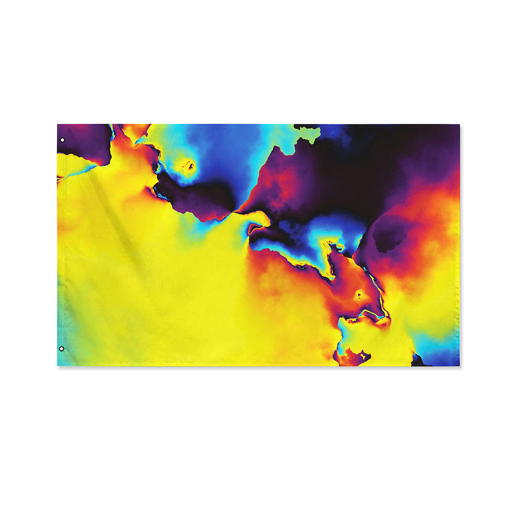 Psychedelic Acid Print Polyester Flag
