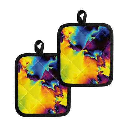 Psychedelic Acid Print Pot Holders