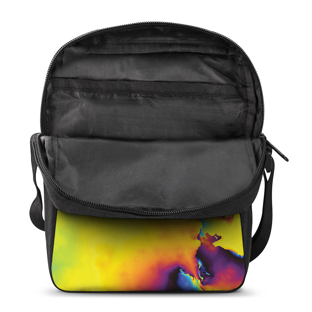 Psychedelic Acid Print Rectangular Crossbody Bag