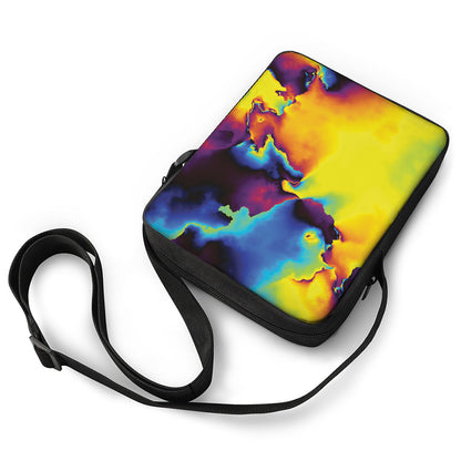 Psychedelic Acid Print Rectangular Crossbody Bag