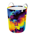 Psychedelic Acid Print Round Laundry Basket
