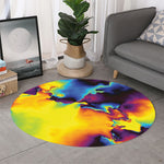 Psychedelic Acid Print Round Rug