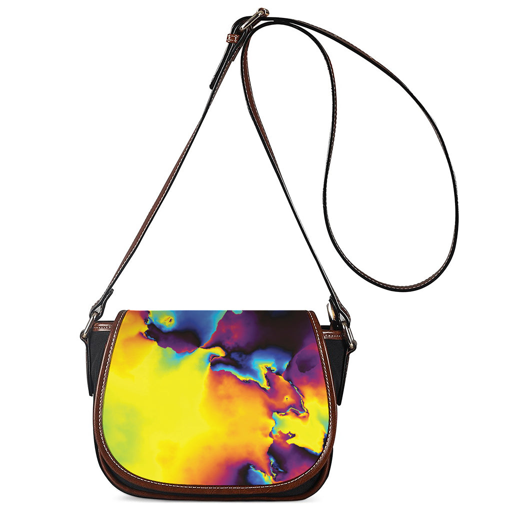 Psychedelic Acid Print Saddle Bag