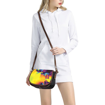 Psychedelic Acid Print Saddle Bag