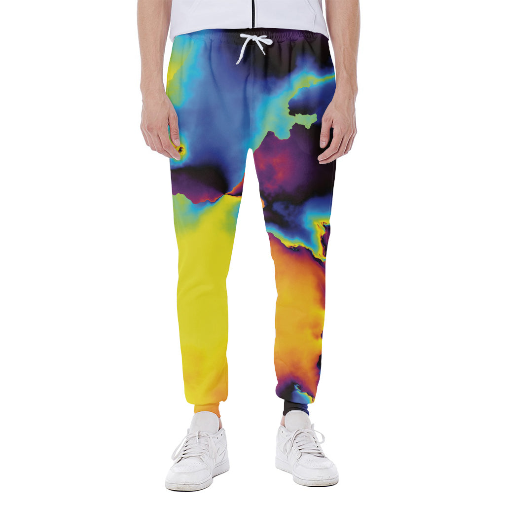 Psychedelic Acid Print Scuba Joggers