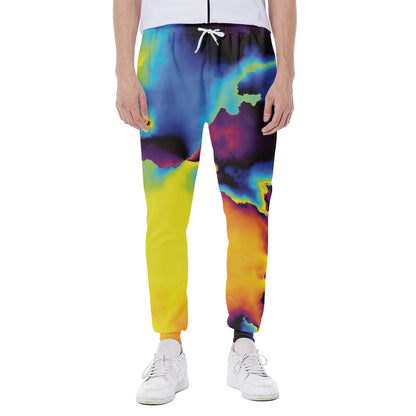 Psychedelic Acid Print Scuba Joggers